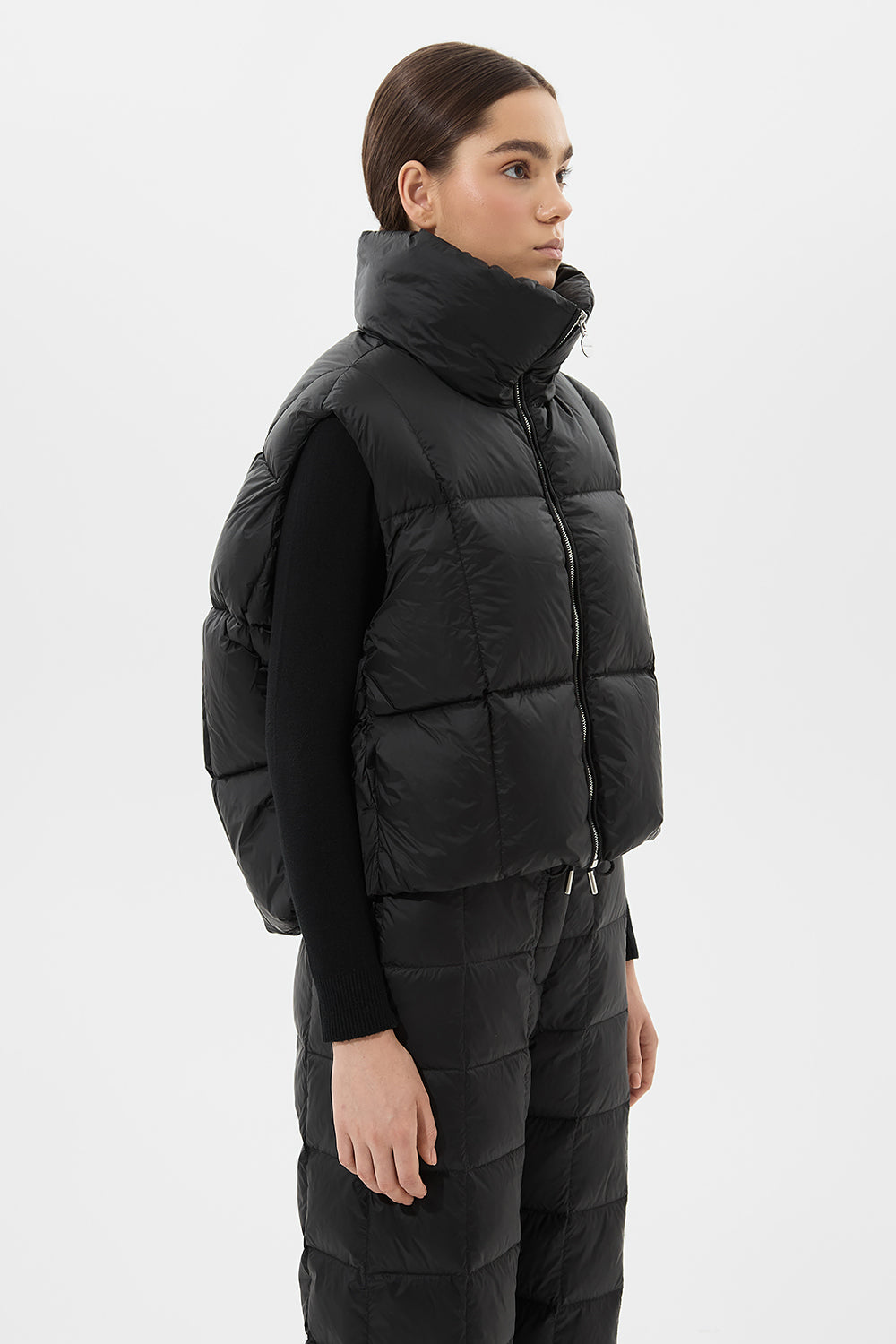 ZIP VEST LEON BLACK