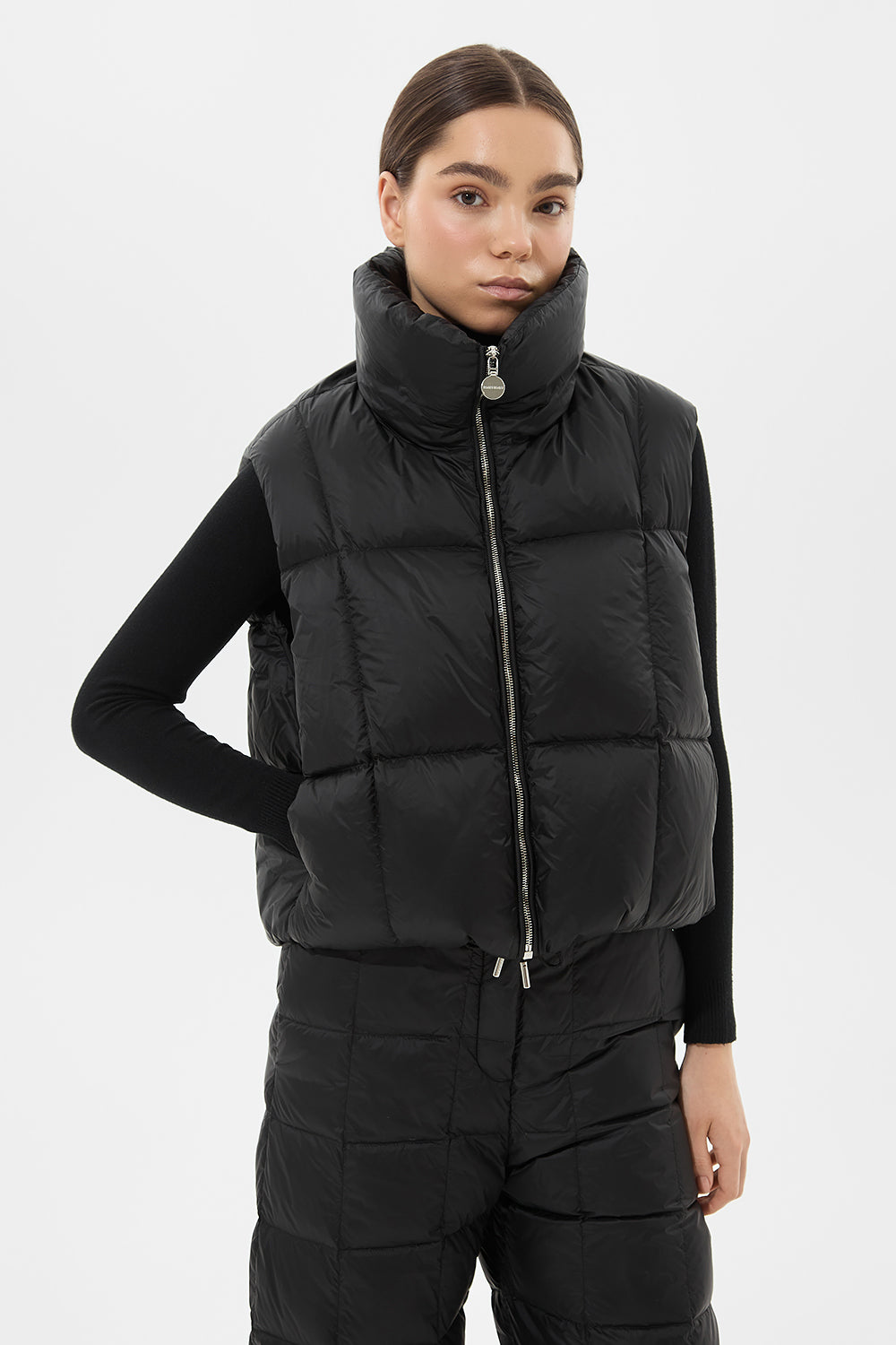 ZIP VEST LEON BLACK