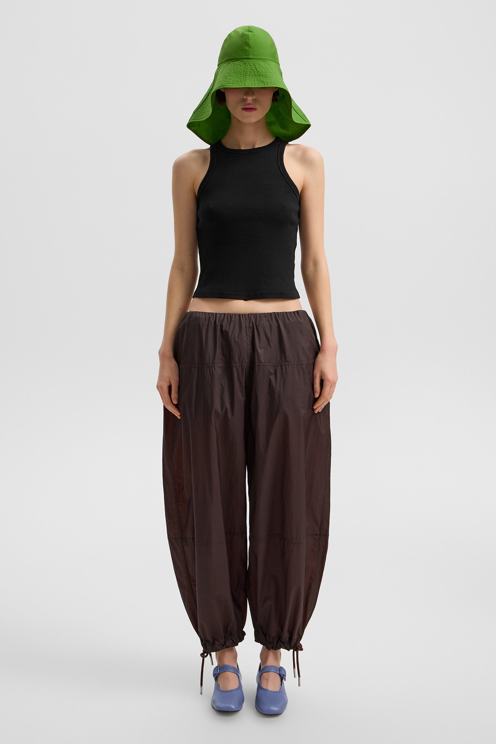 Light Balloon Pants Micro Brown