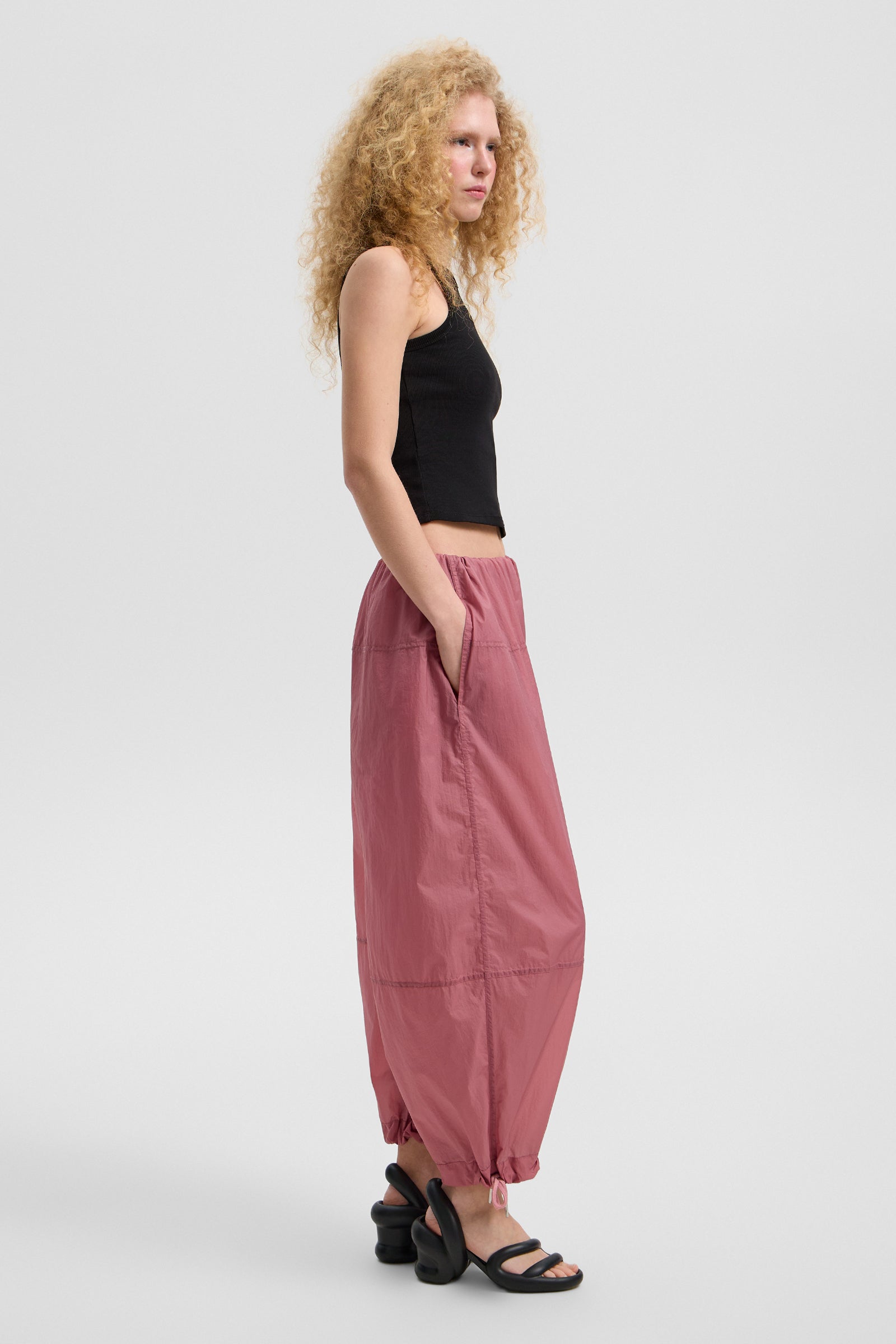 Light Balloon Pants Micro Rose