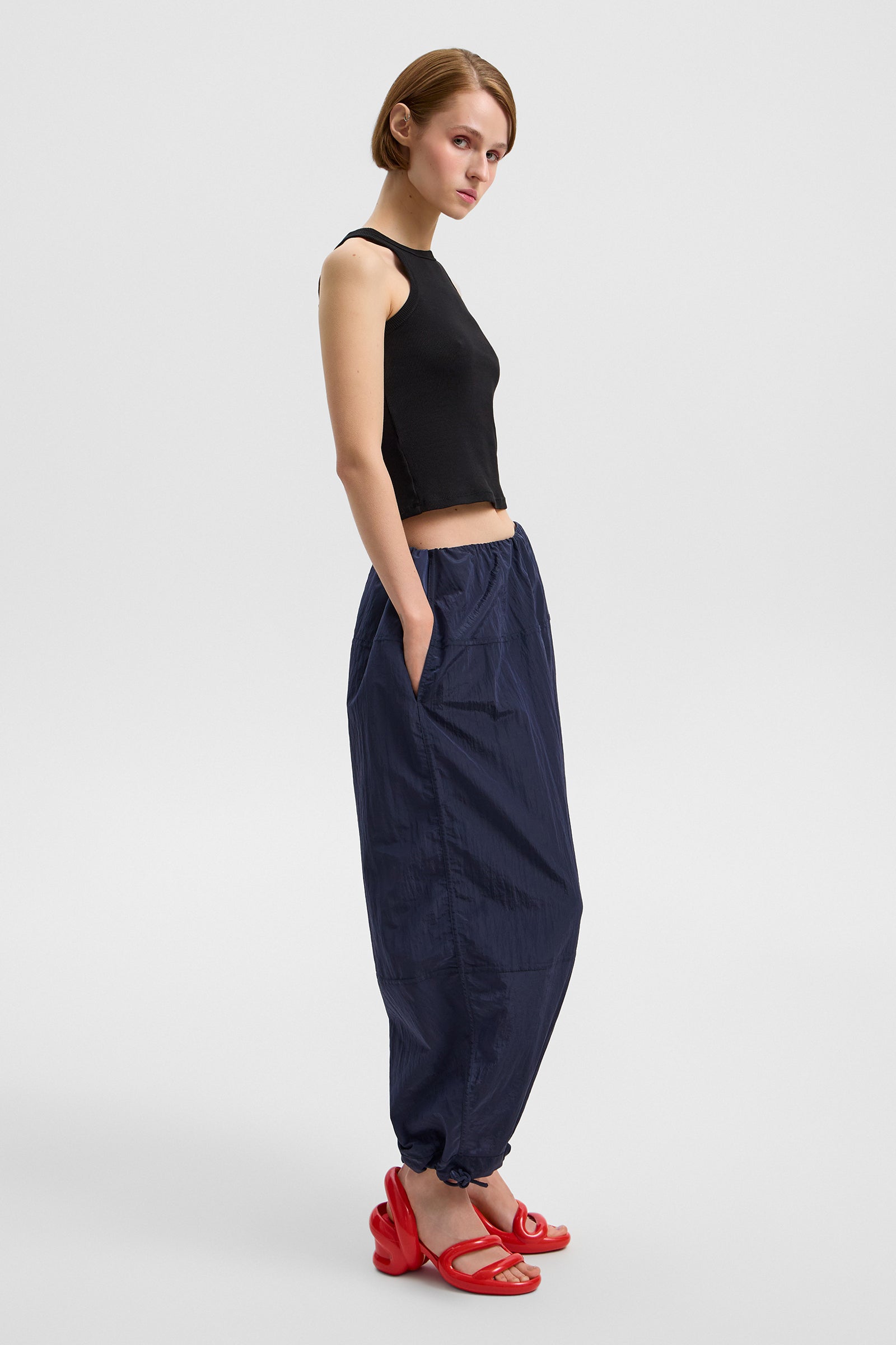 Light Balloon Pants Mira Navy