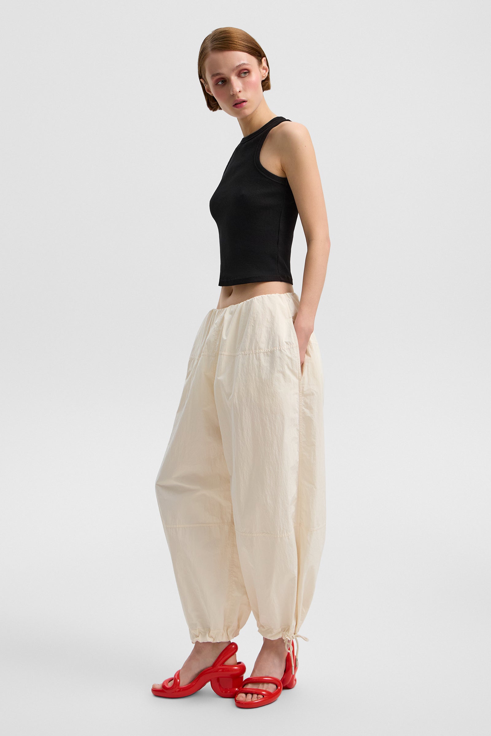 【UNLÍENS】　balloon pants Light Balloon Pants Scooter White